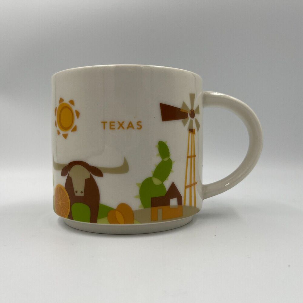 Starbucks TEXAS You Are Here Mug YAH Full Size 14 fl oz TX State w/Tag NEW